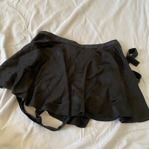 Orseund Iris Ballerina Wrap Silk Skirt in Black